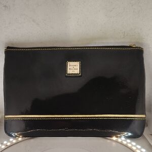 Dooney & Bourke Black Pouch with Gold Trim